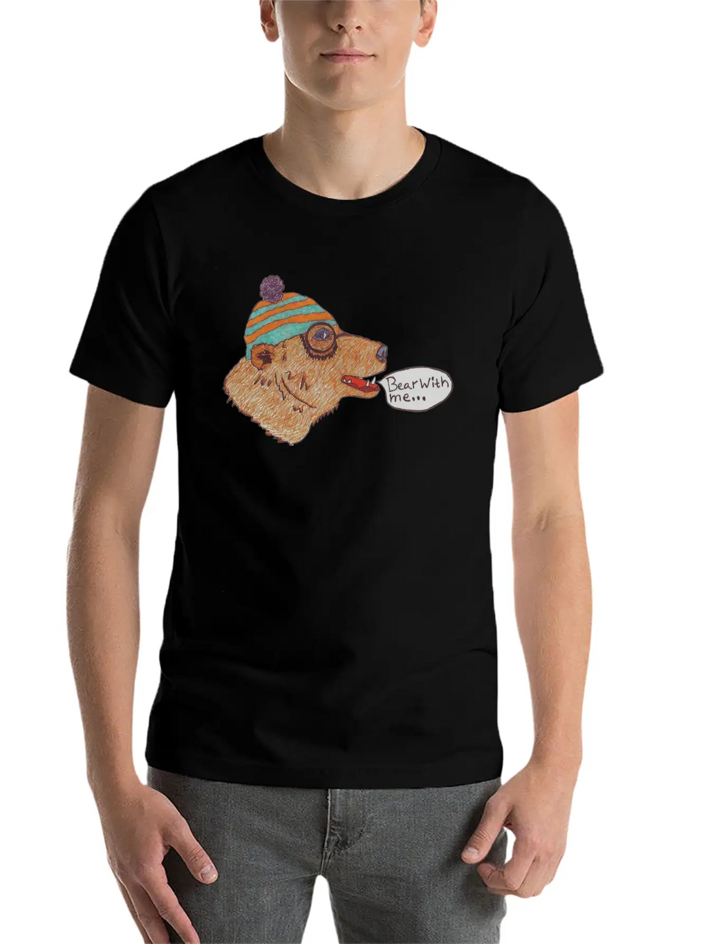 Friendly Bear Unisex Casual T-Shirt – Clean Design For Daily Comfort