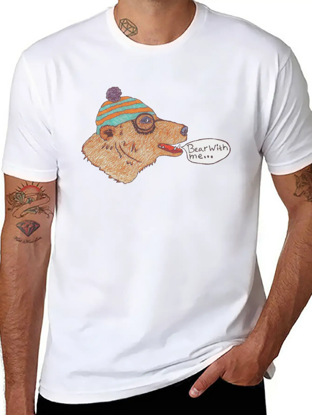 Friendly Bear Unisex Casual T-Shirt – Clean Design For Daily Comfort