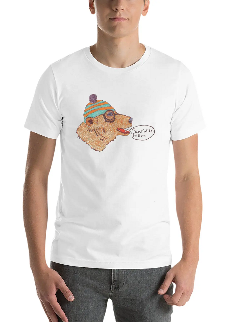 Friendly Bear Unisex Casual T-Shirt – Clean Design For Daily Comfort