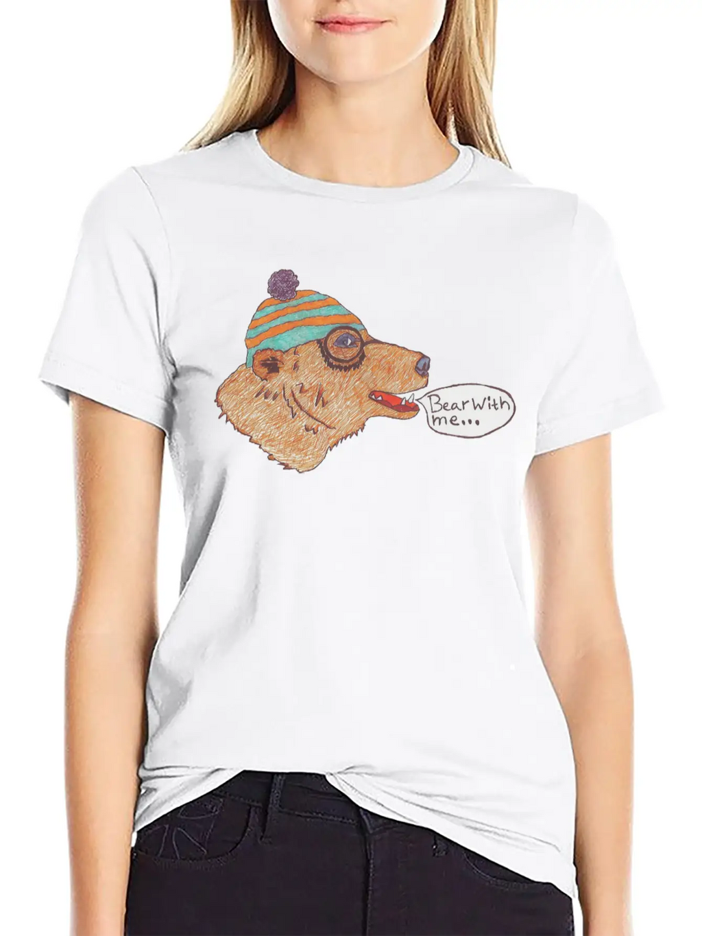 Friendly Bear Unisex Casual T-Shirt – Clean Design For Daily Comfort