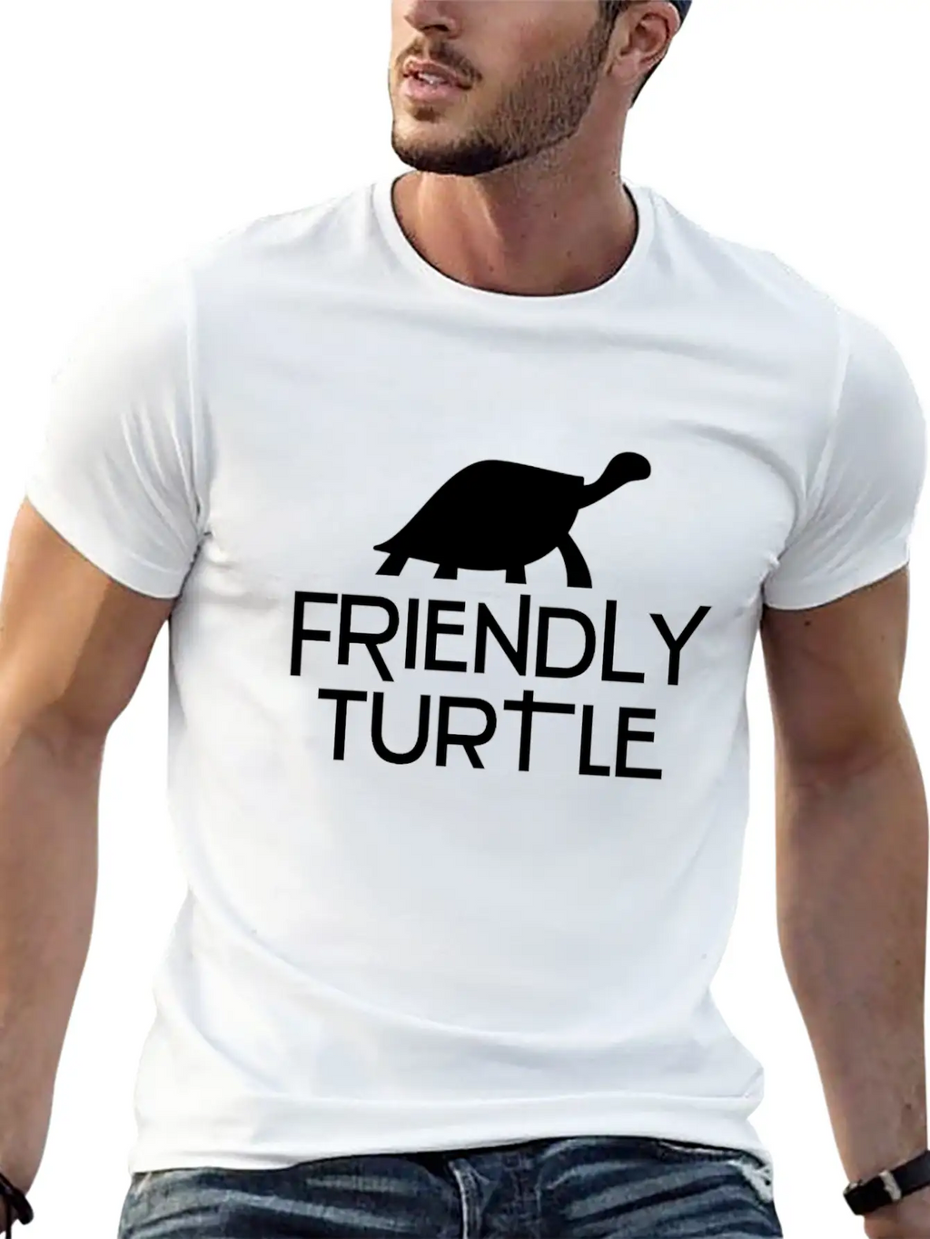 Friendly Turtle Unisex Short Sleeve Soft Cotton T-Shirt – Casual Everyday Wear