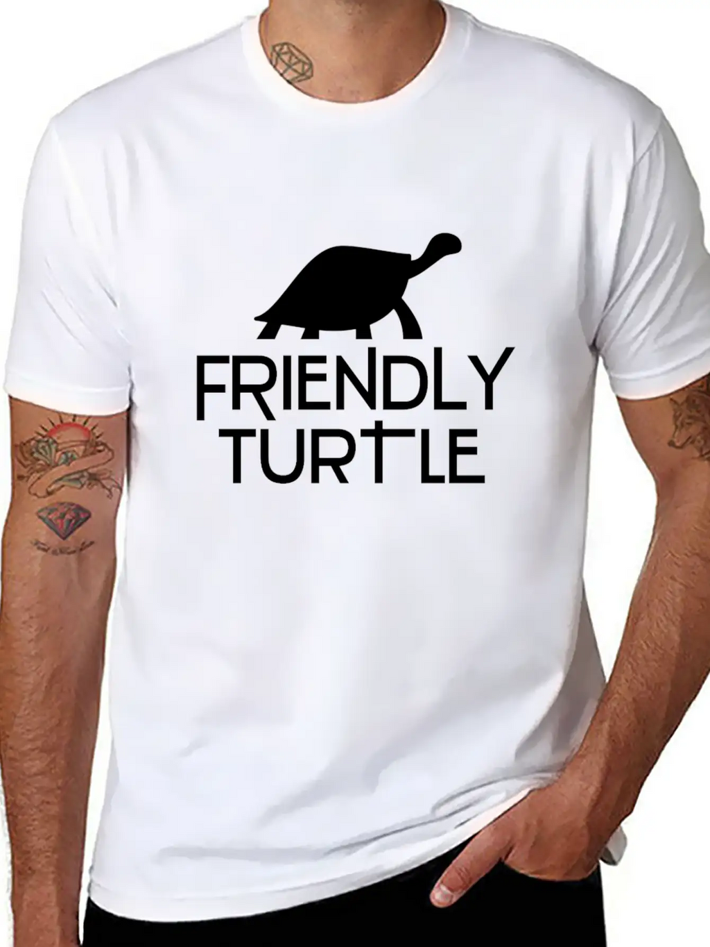 Friendly Turtle Unisex Short Sleeve Soft Cotton T-Shirt – Casual Everyday Wear