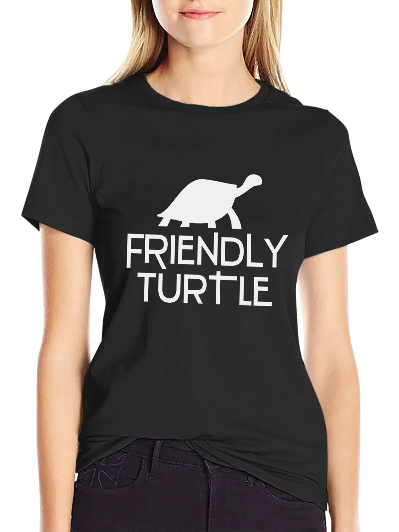 Friendly Turtle Unisex Short Sleeve Soft Cotton T-Shirt – Casual Everyday Wear