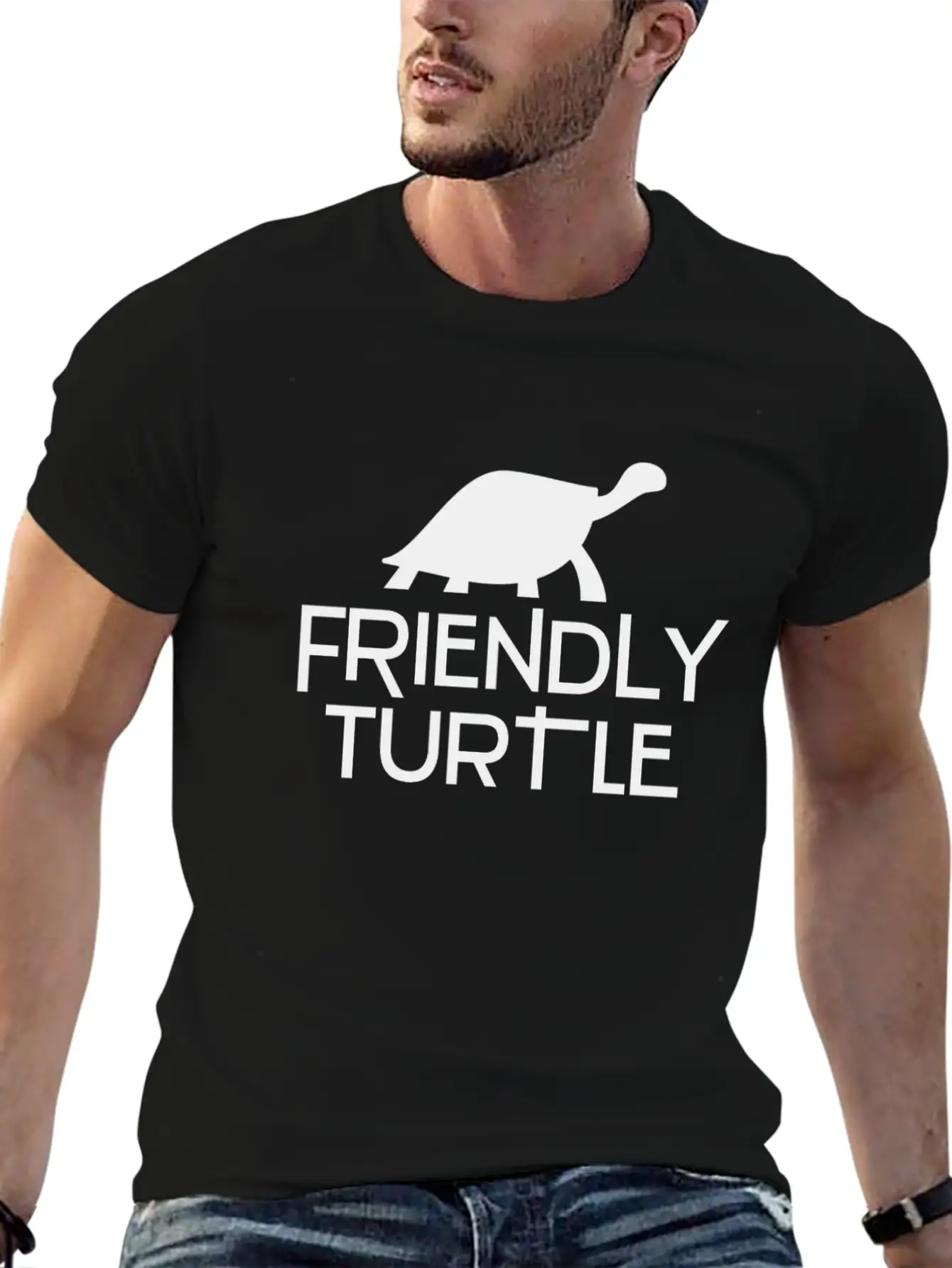 Friendly Turtle Unisex Short Sleeve Soft Cotton T-Shirt – Casual Everyday Wear