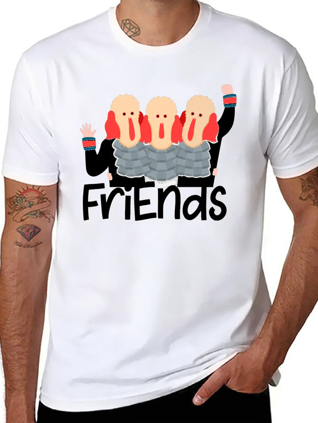 Friends Christmas Stylish Everyday T-Shirt – Unisex Basic Cotton Tee
