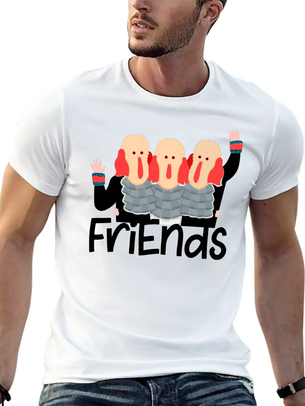 Friends Christmas Stylish Everyday T-Shirt – Unisex Basic Cotton Tee