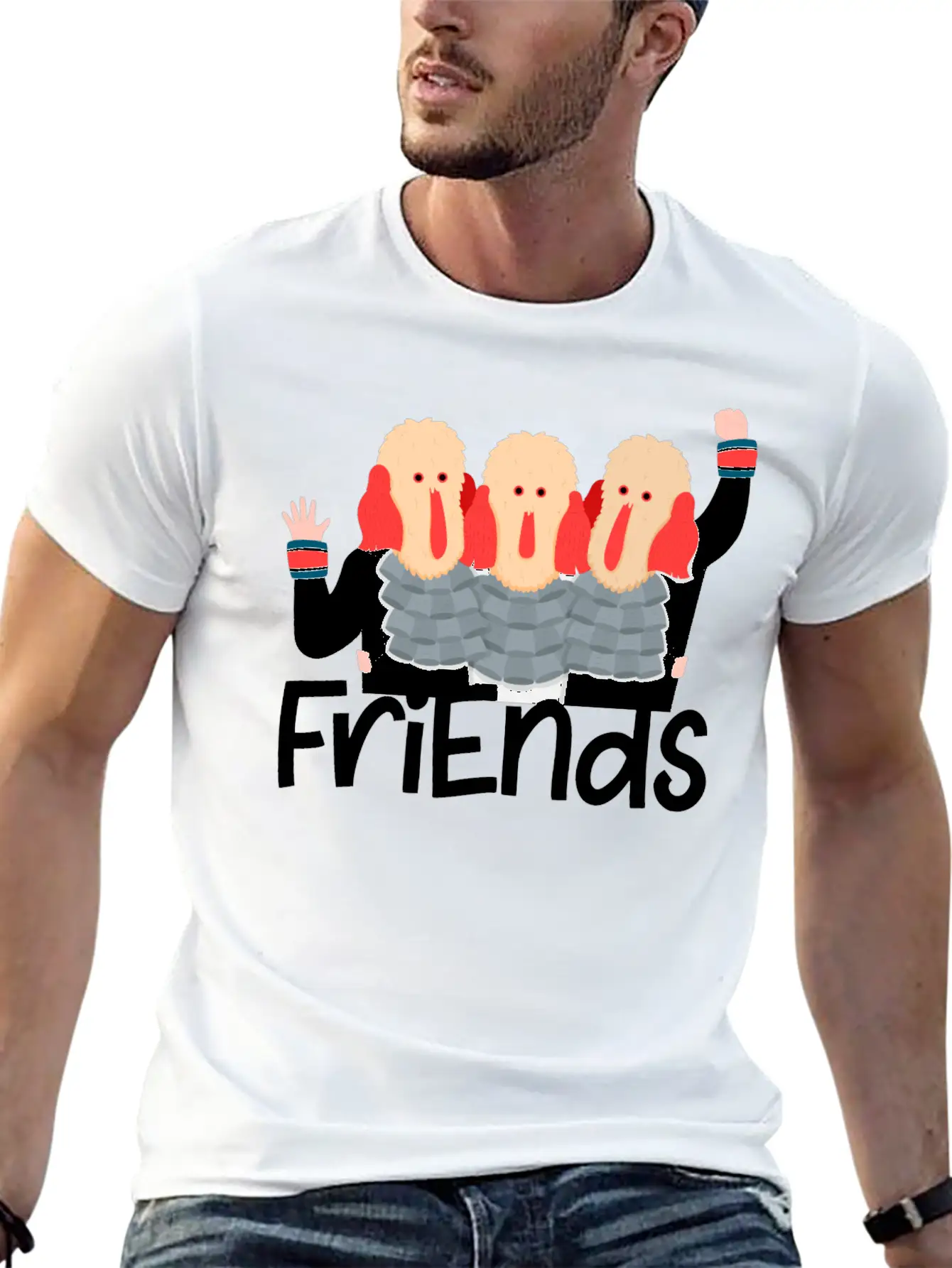 Friends Christmas Stylish Everyday T-Shirt – Unisex Basic Cotton Tee