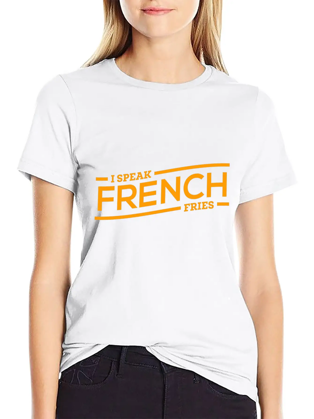 Fries French Speaking Cool Gift Breathable Soft Cotton T-Shirt – Timeless Casual Look