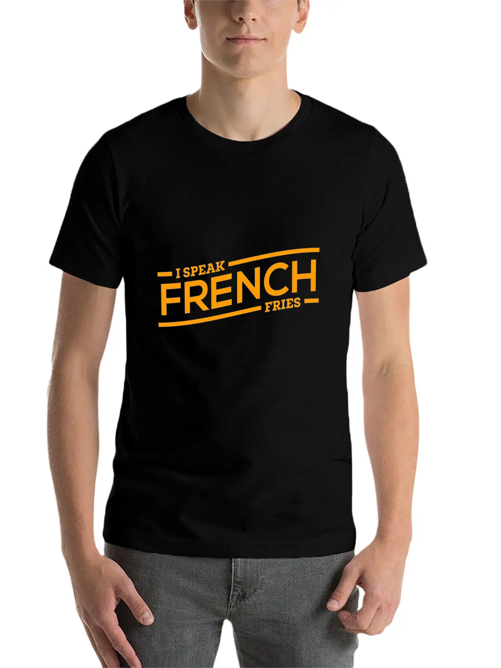 Fries French Speaking Cool Gift Breathable Soft Cotton T-Shirt – Timeless Casual Look