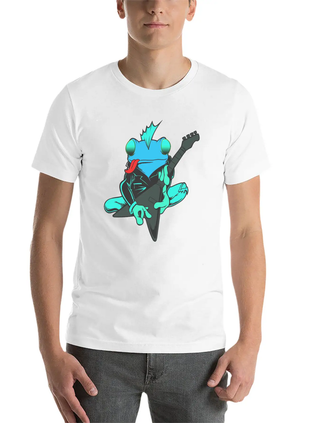 Frog Guitar Essential Cotton Tee For Daily Outfits – Unisex Style