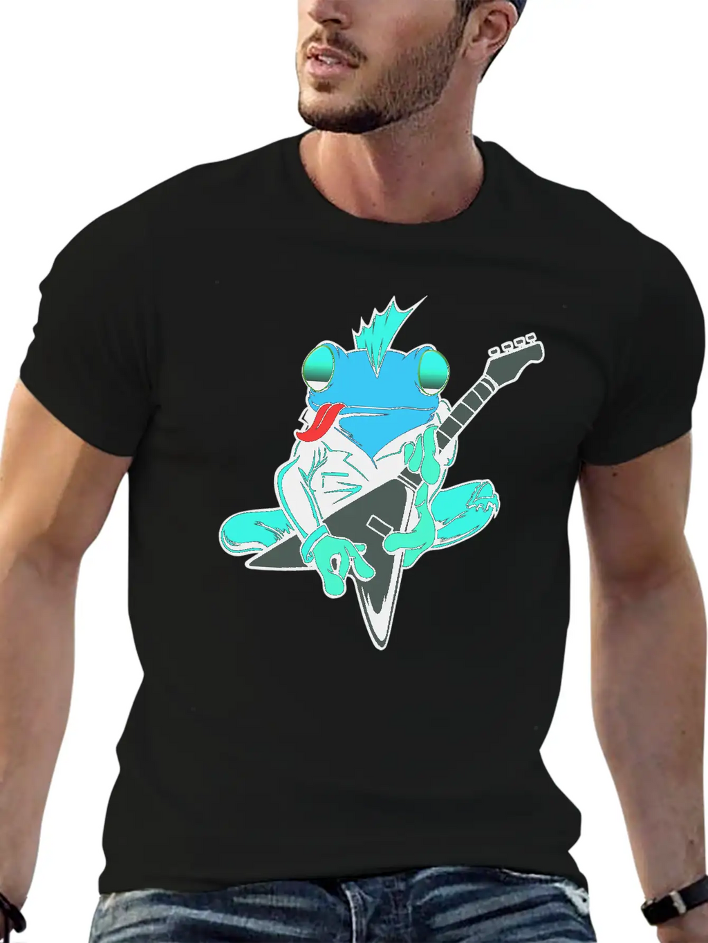 Frog Guitar Essential Cotton Tee For Daily Outfits – Unisex Style