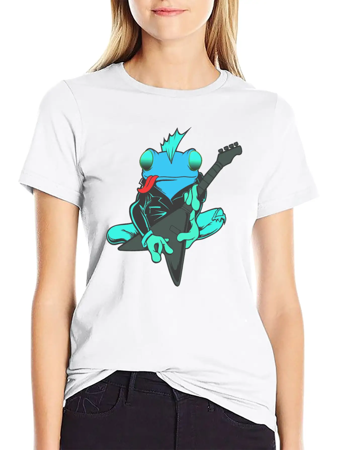 Frog Guitar Essential Cotton Tee For Daily Outfits – Unisex Style