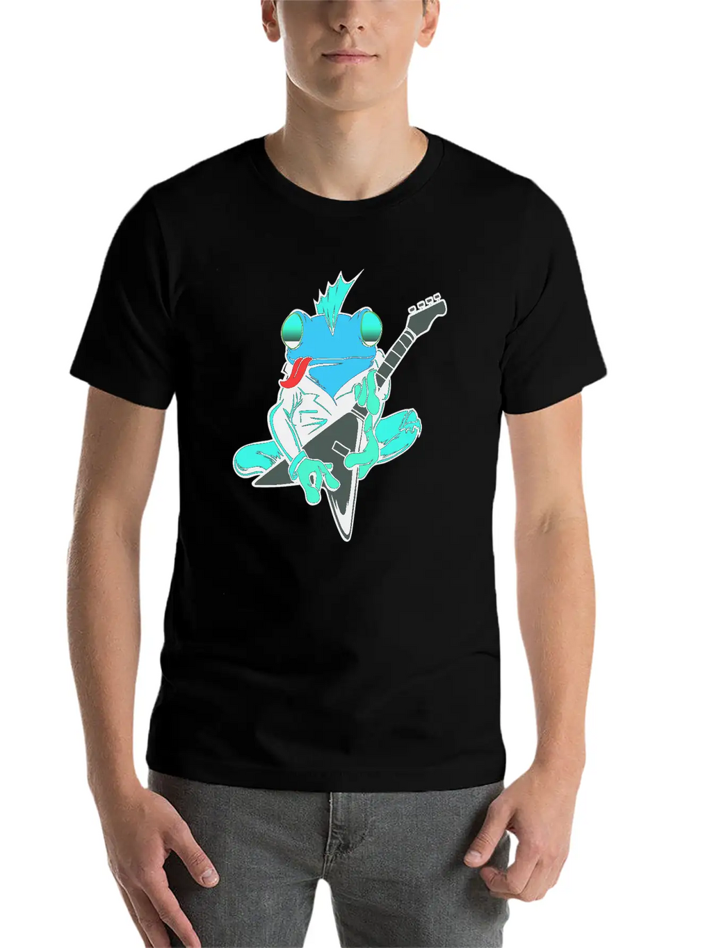 Frog Guitar Essential Cotton Tee For Daily Outfits – Unisex Style