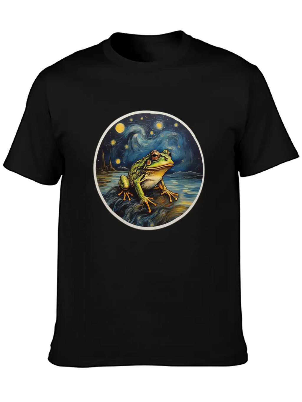 Frog Painting Unisex Short Sleeve Soft Cotton T-Shirt – Casual Everyday Wear