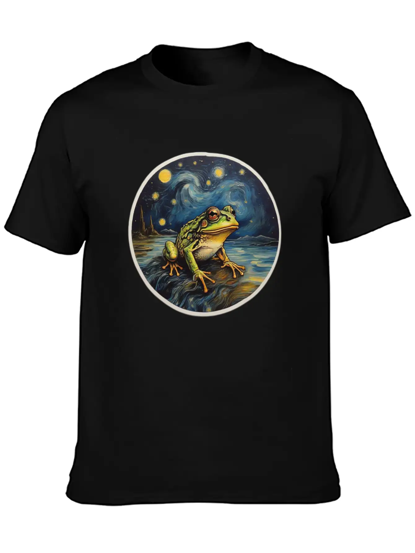 Frog Painting Unisex Short Sleeve Soft Cotton T-Shirt – Casual Everyday Wear