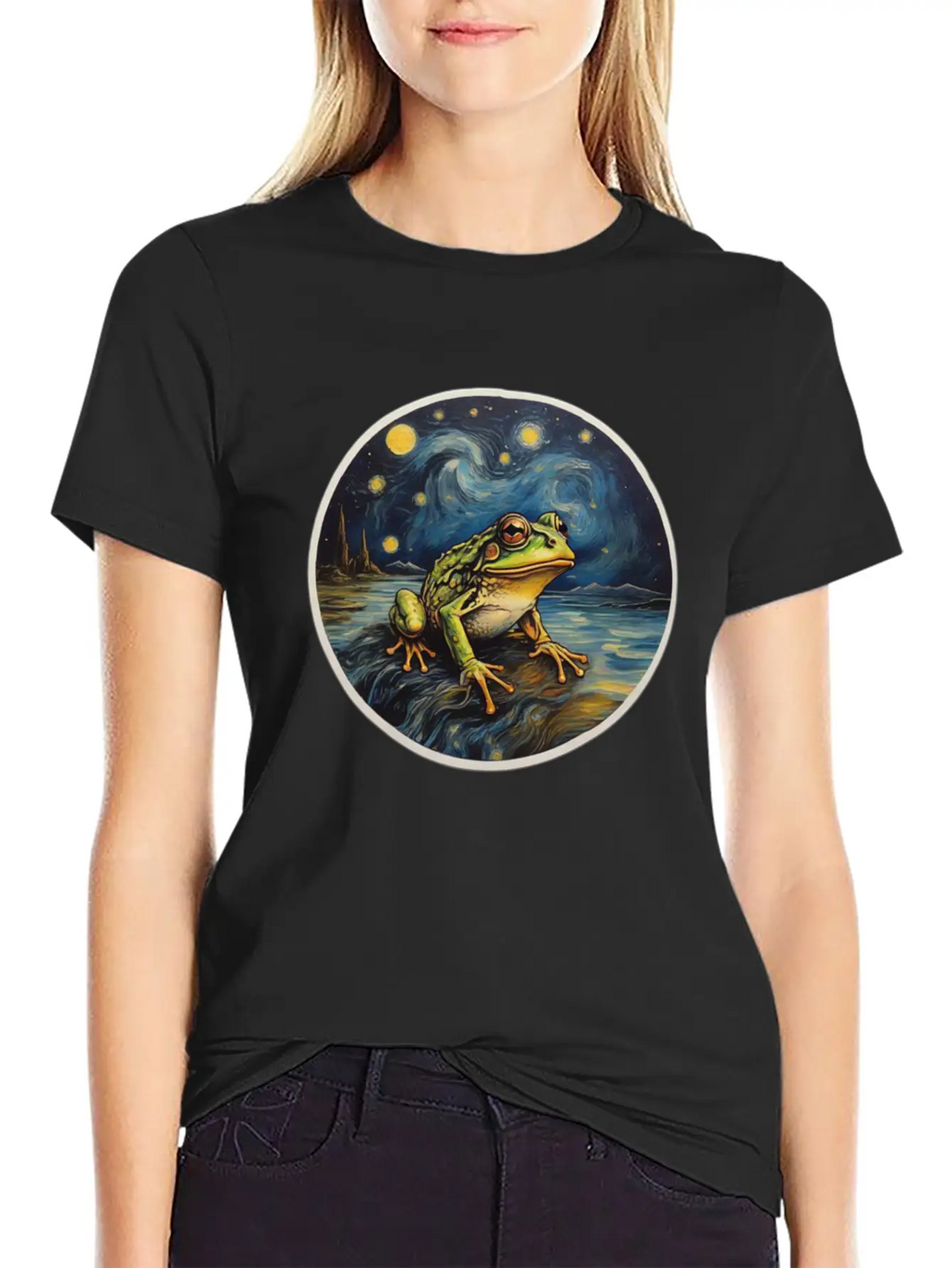 Frog Painting Unisex Short Sleeve Soft Cotton T-Shirt – Casual Everyday Wear