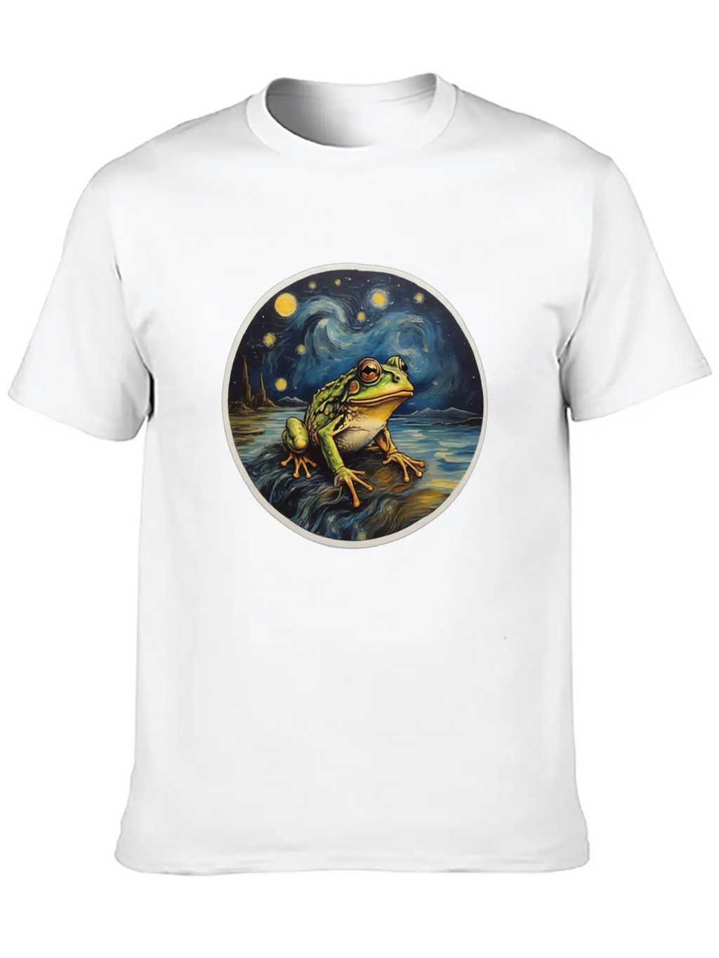 Frog Painting Unisex Short Sleeve Soft Cotton T-Shirt – Casual Everyday Wear