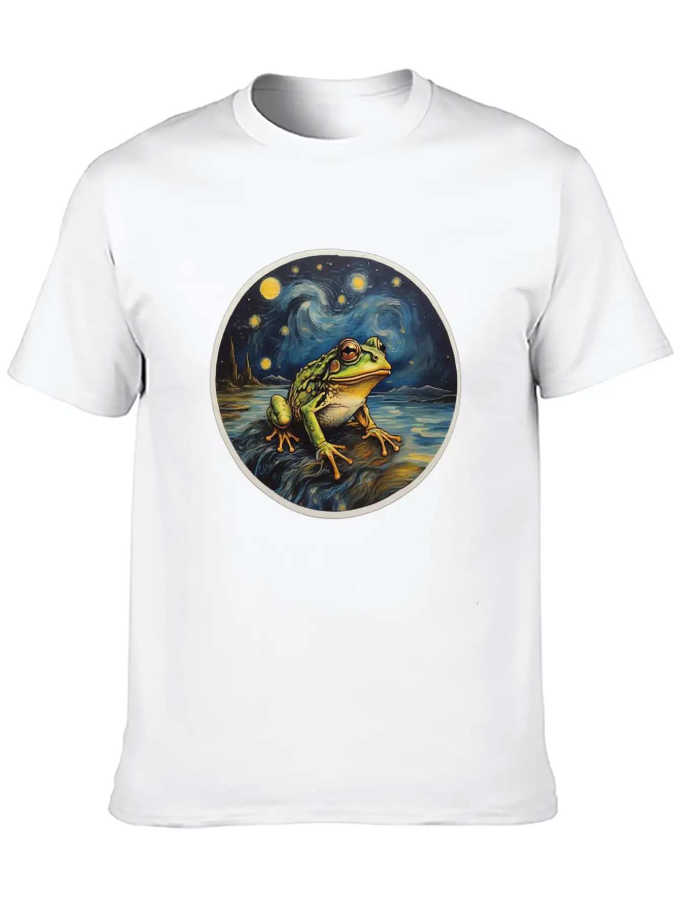 Frog Painting Unisex Short Sleeve Soft Cotton T-Shirt – Casual Everyday Wear