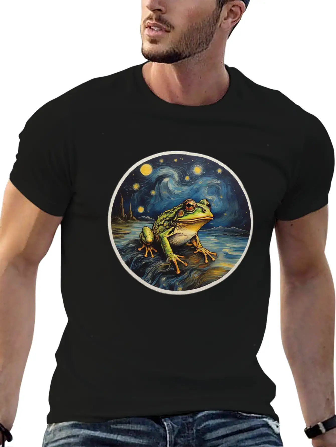 Frog Painting Unisex Short Sleeve Soft Cotton T-Shirt – Casual Everyday Wear