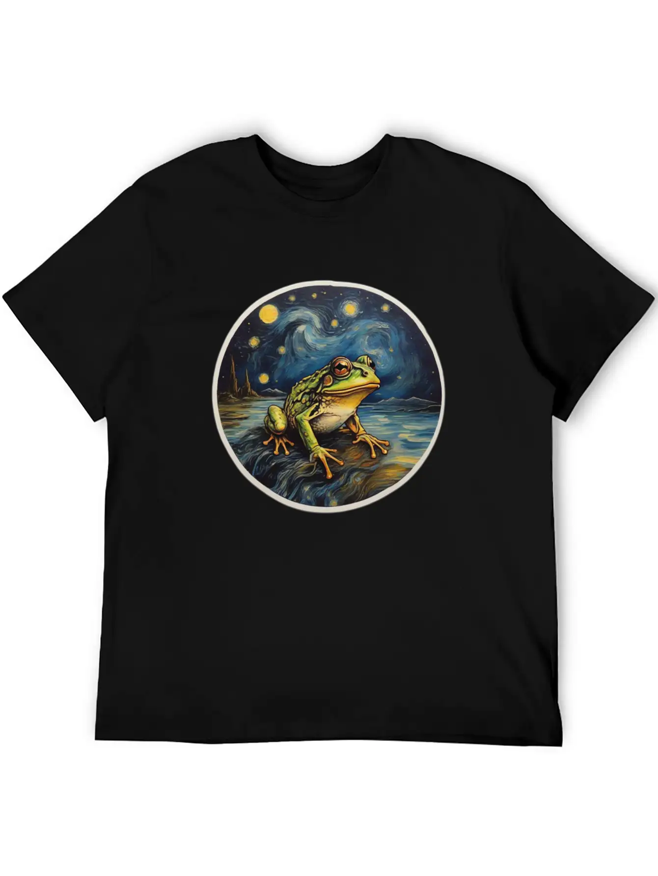 Frog Painting Unisex Short Sleeve Soft Cotton T-Shirt – Casual Everyday Wear