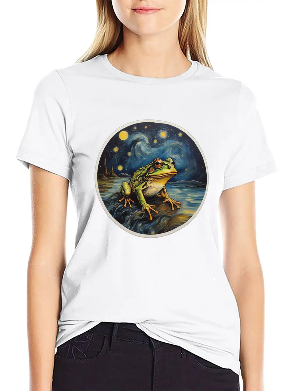 Frog Painting Unisex Short Sleeve Soft Cotton T-Shirt – Casual Everyday Wear