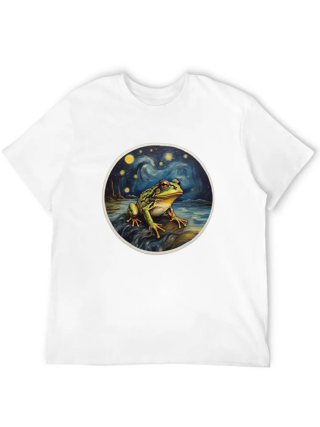 Frog Painting Unisex Short Sleeve Soft Cotton T-Shirt – Casual Everyday Wear