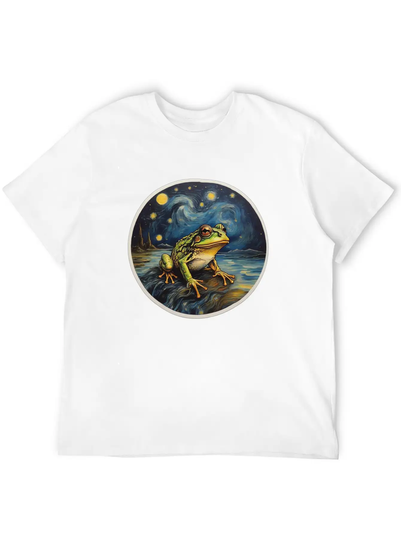 Frog Painting Unisex Short Sleeve Soft Cotton T-Shirt – Casual Everyday Wear