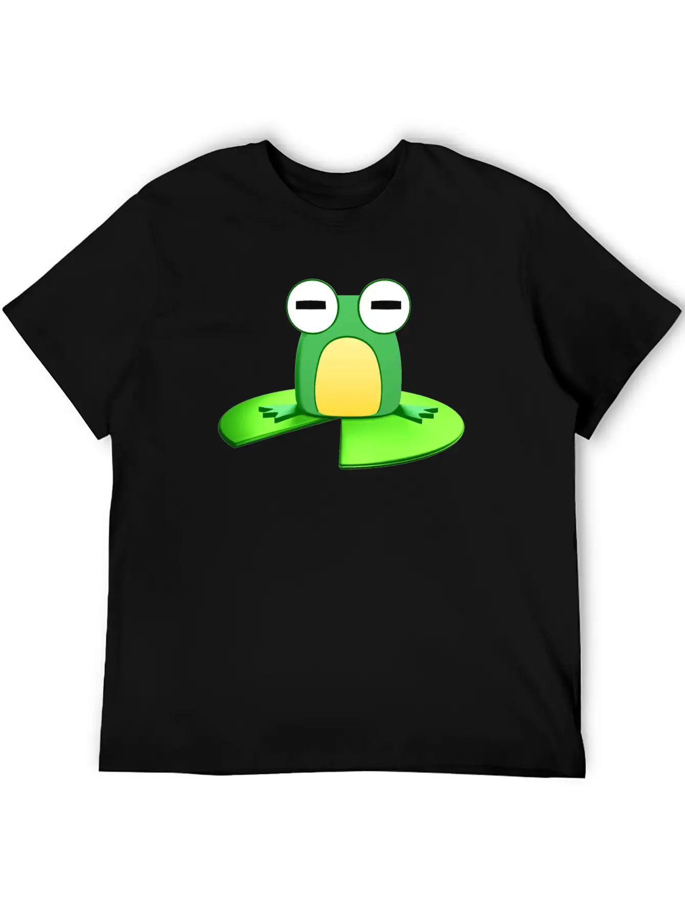 Frog Sitting On A Lily Pad Essential Cotton Tee For Daily Outfits – Unisex Style