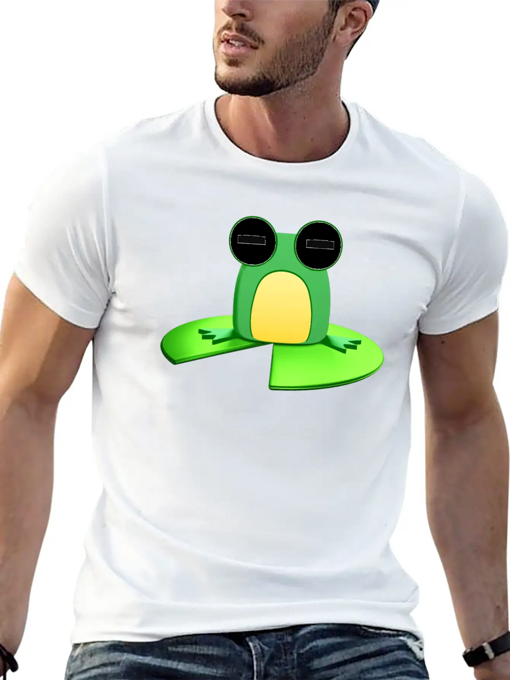 Frog Sitting On A Lily Pad Essential Cotton Tee For Daily Outfits – Unisex Style