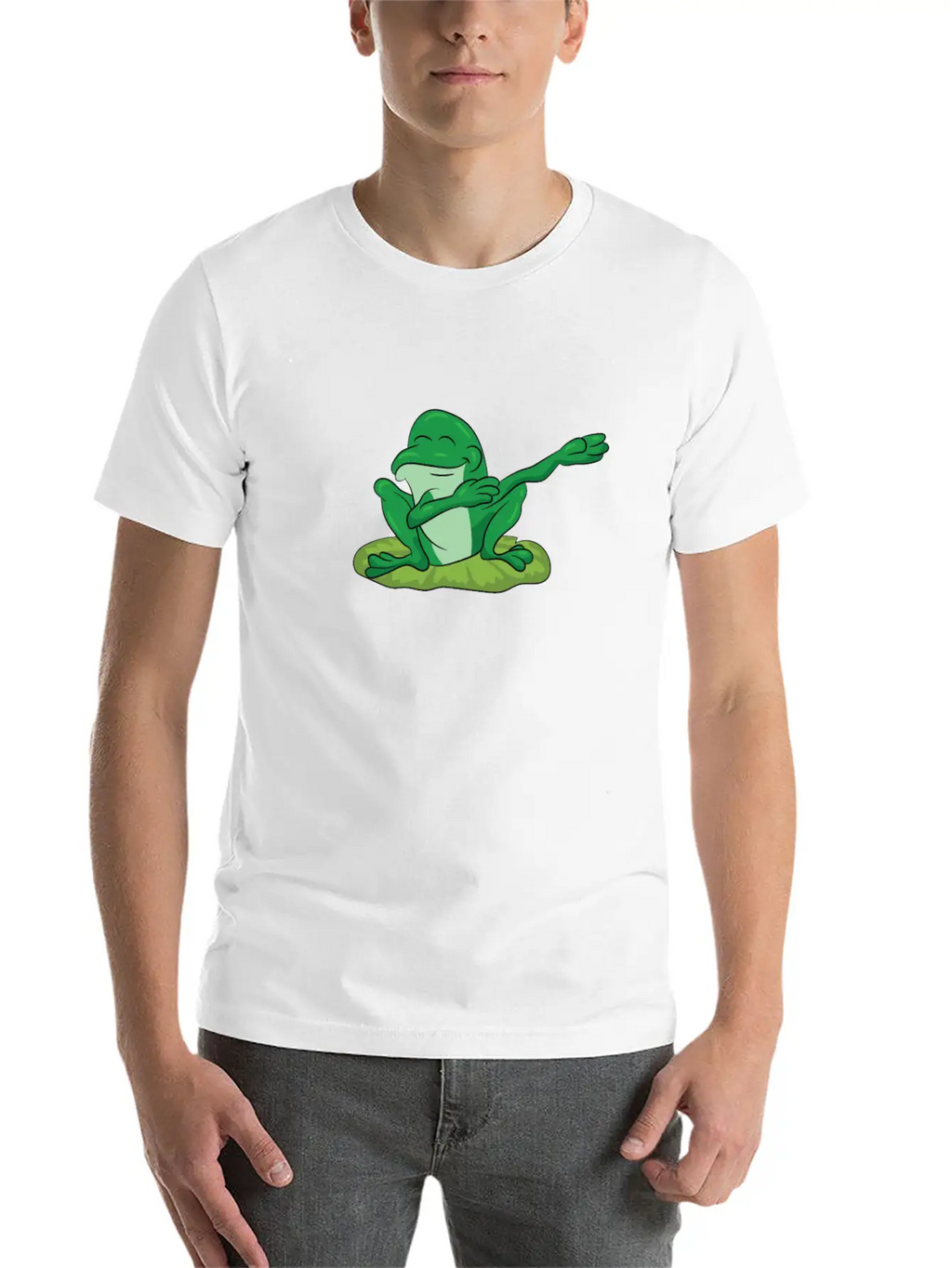 Frog - Water Lily Dancing, DAB, Dabben, Dabbing Stylish Everyday T-Shirt – Unisex Basic Cotton Tee