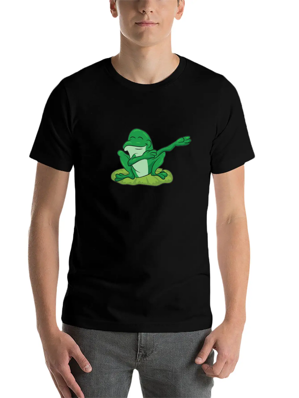 Frog - Water Lily Dancing, DAB, Dabben, Dabbing Stylish Everyday T-Shirt – Unisex Basic Cotton Tee