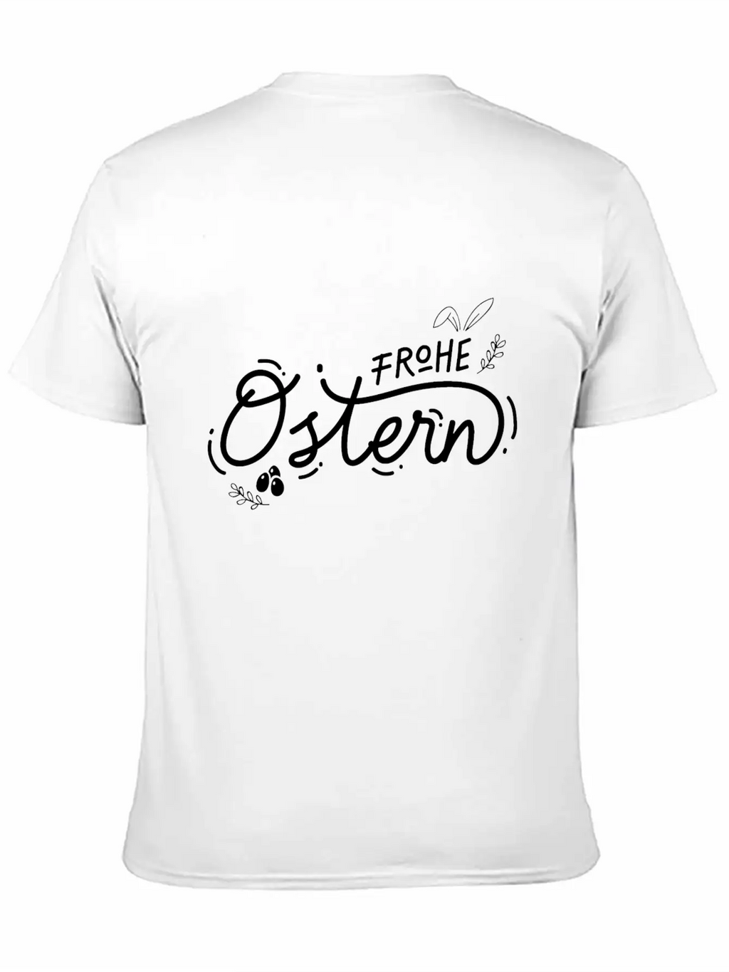Frohe Ostern Lettering Breathable Soft Cotton T-Shirt – Timeless Casual Look
