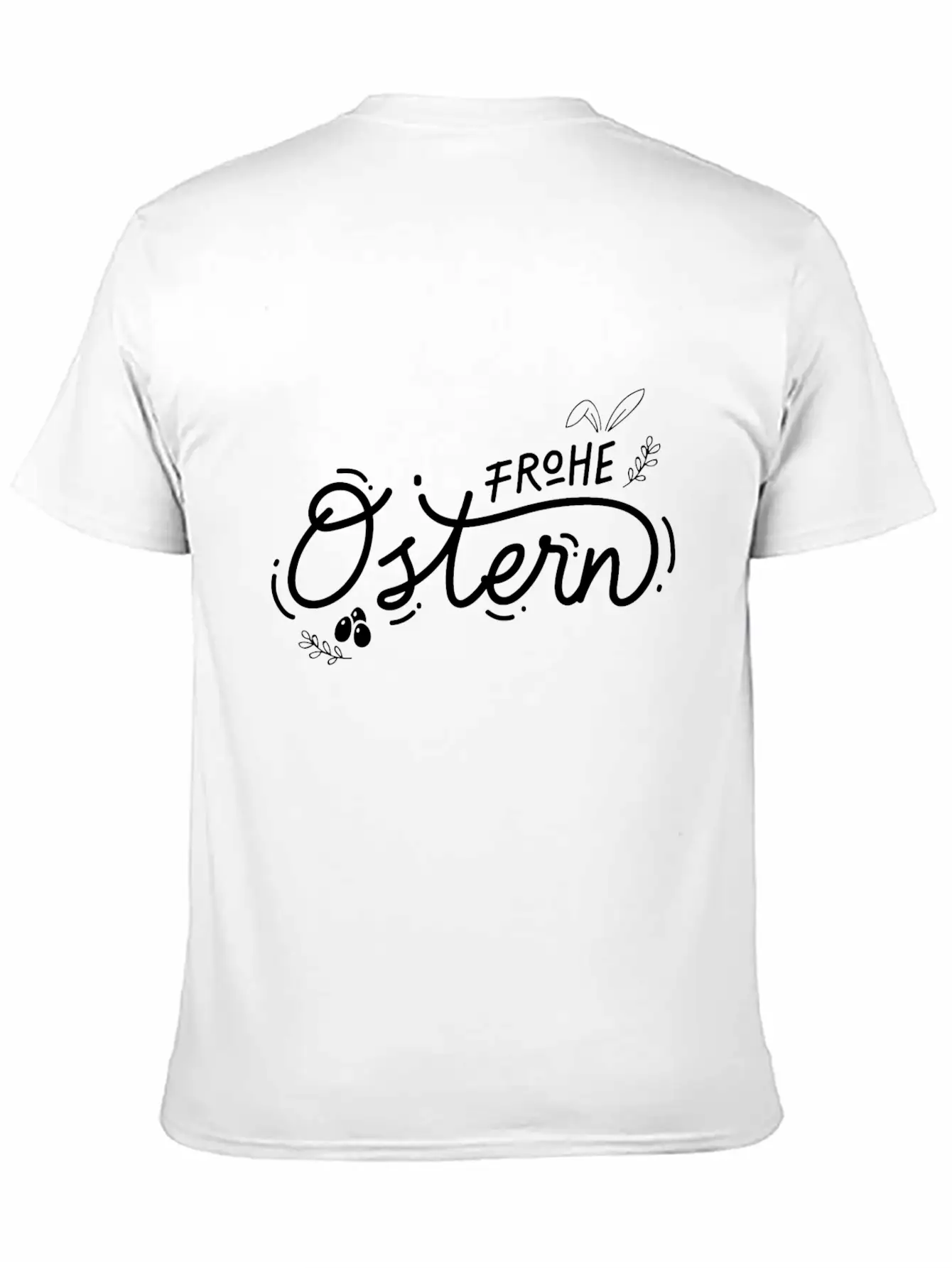 Frohe Ostern Lettering Breathable Soft Cotton T-Shirt – Timeless Casual Look