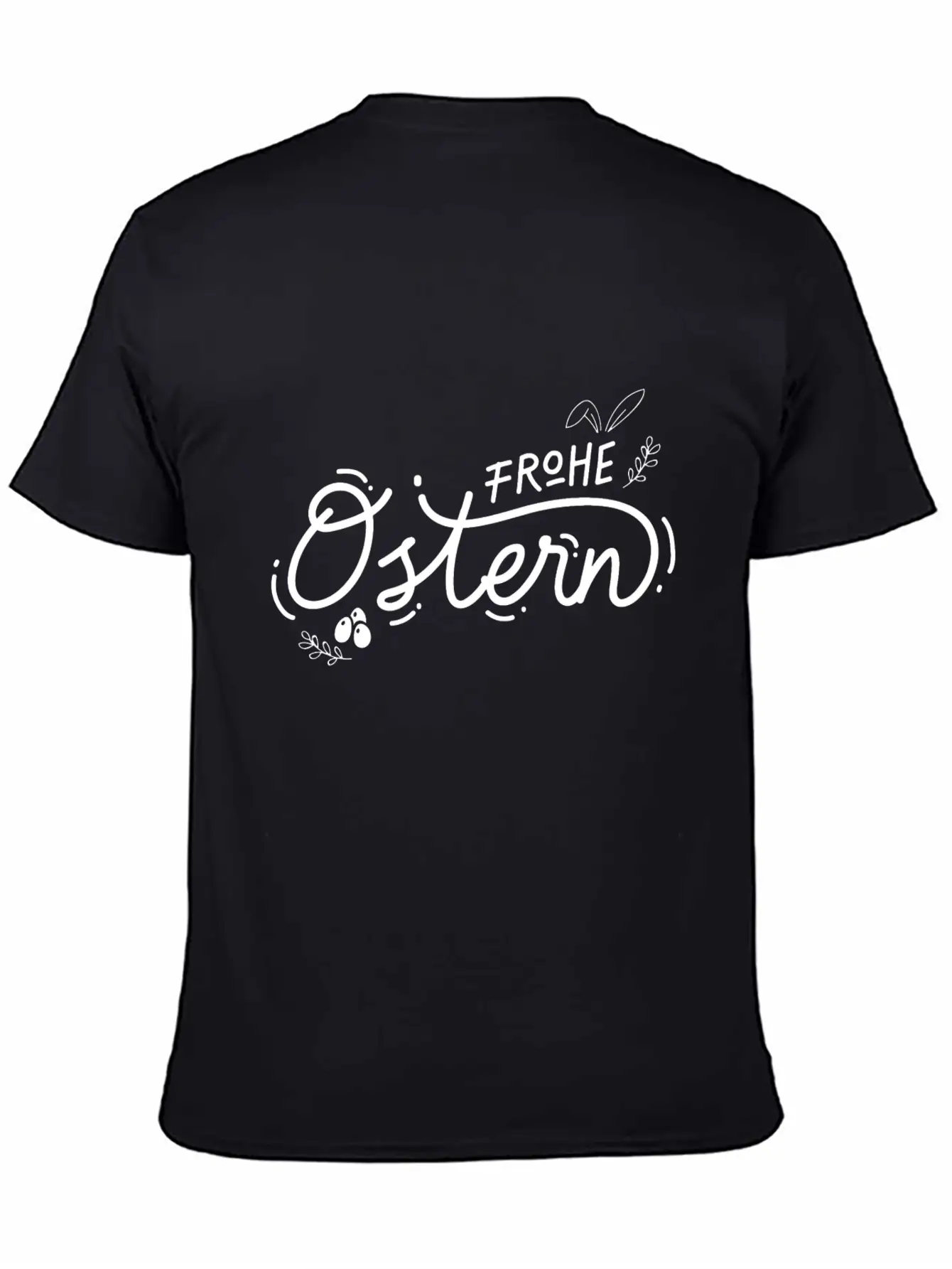 Frohe Ostern Lettering Breathable Soft Cotton T-Shirt – Timeless Casual Look