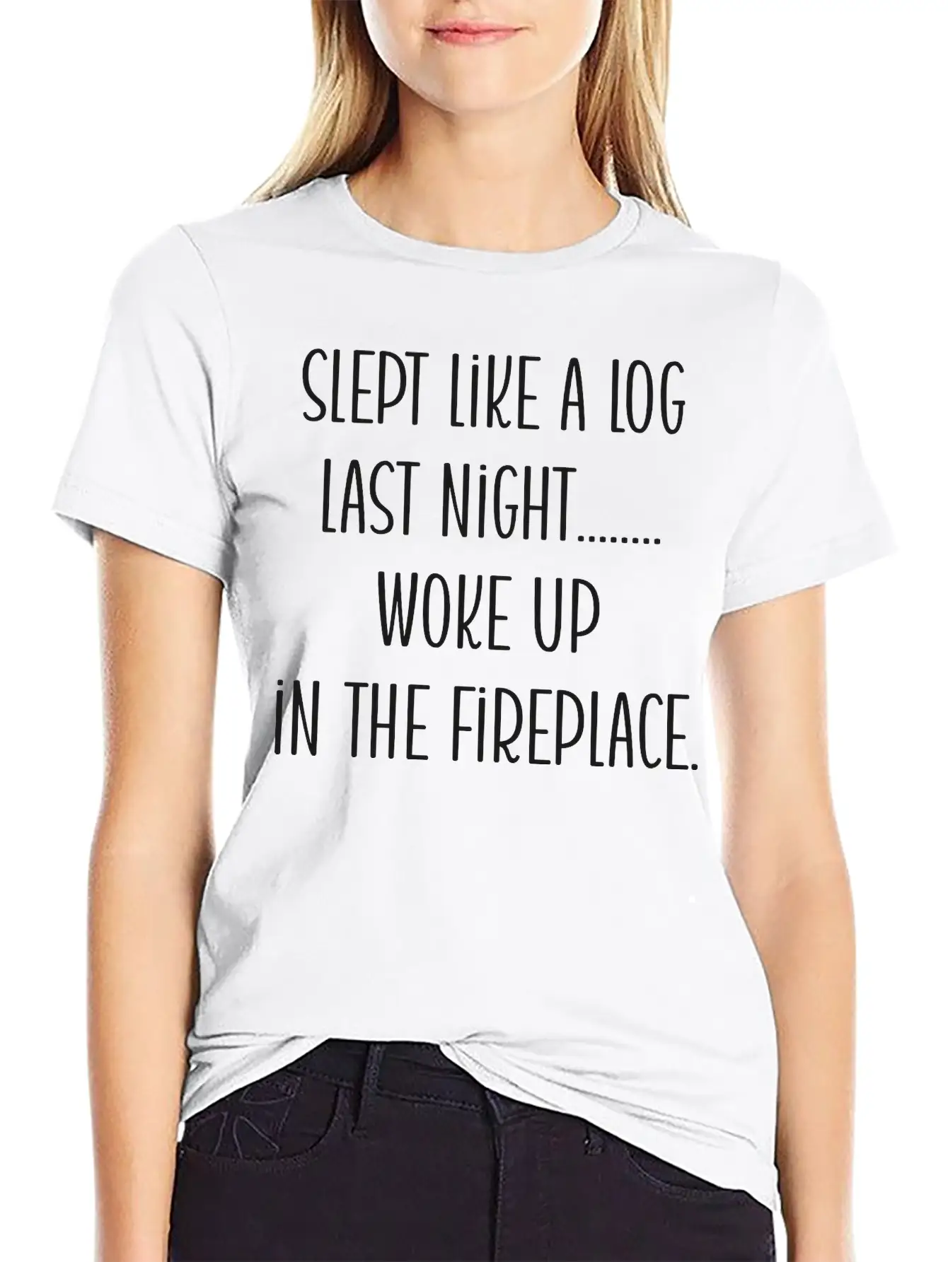 From Slumber To Ember: A Log's Awakening Unisex Short Sleeve Soft Cotton T-Shirt – Casual Everyday Wear