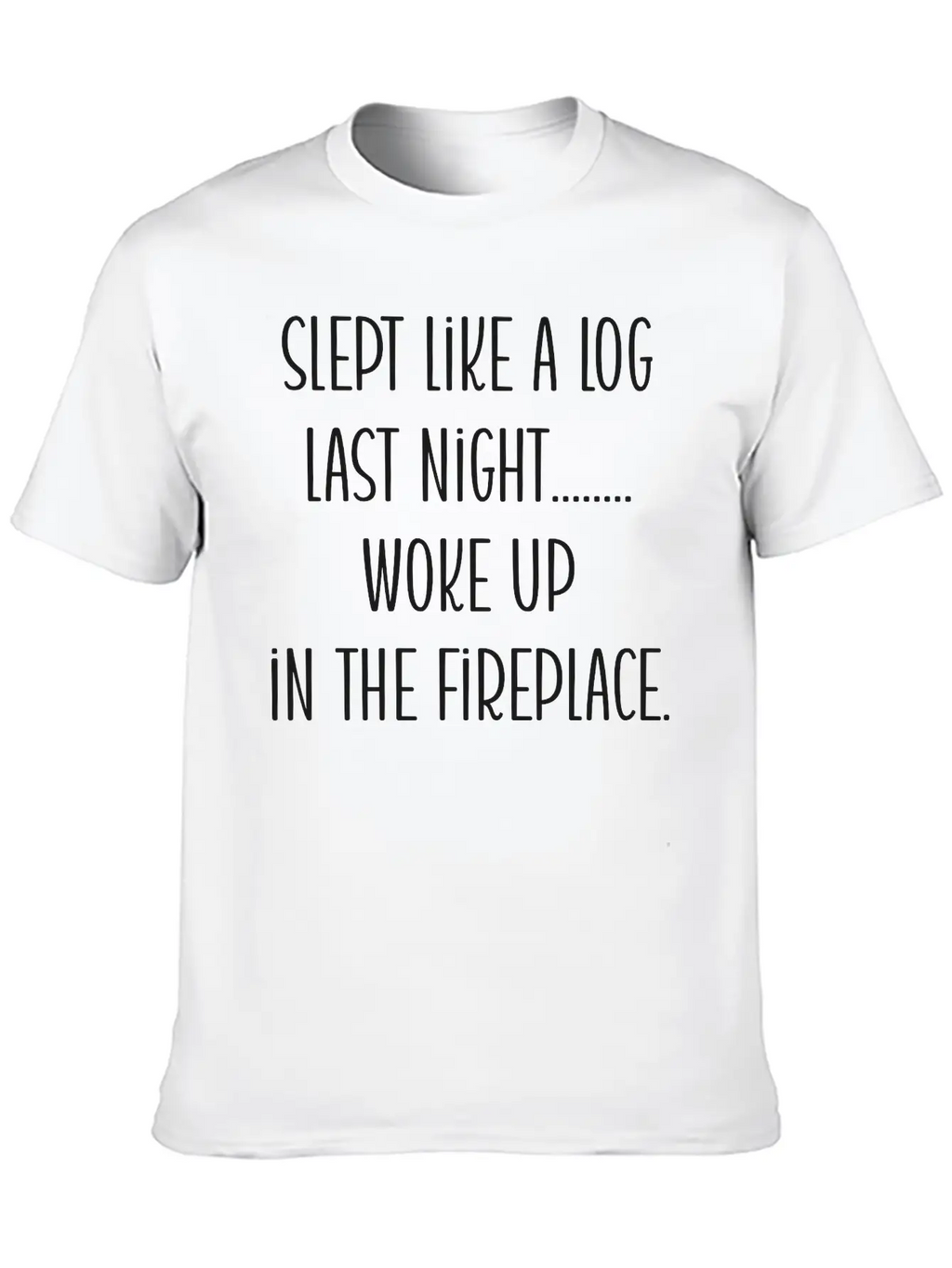 From Slumber To Ember: A Log's Awakening Unisex Short Sleeve Soft Cotton T-Shirt – Casual Everyday Wear