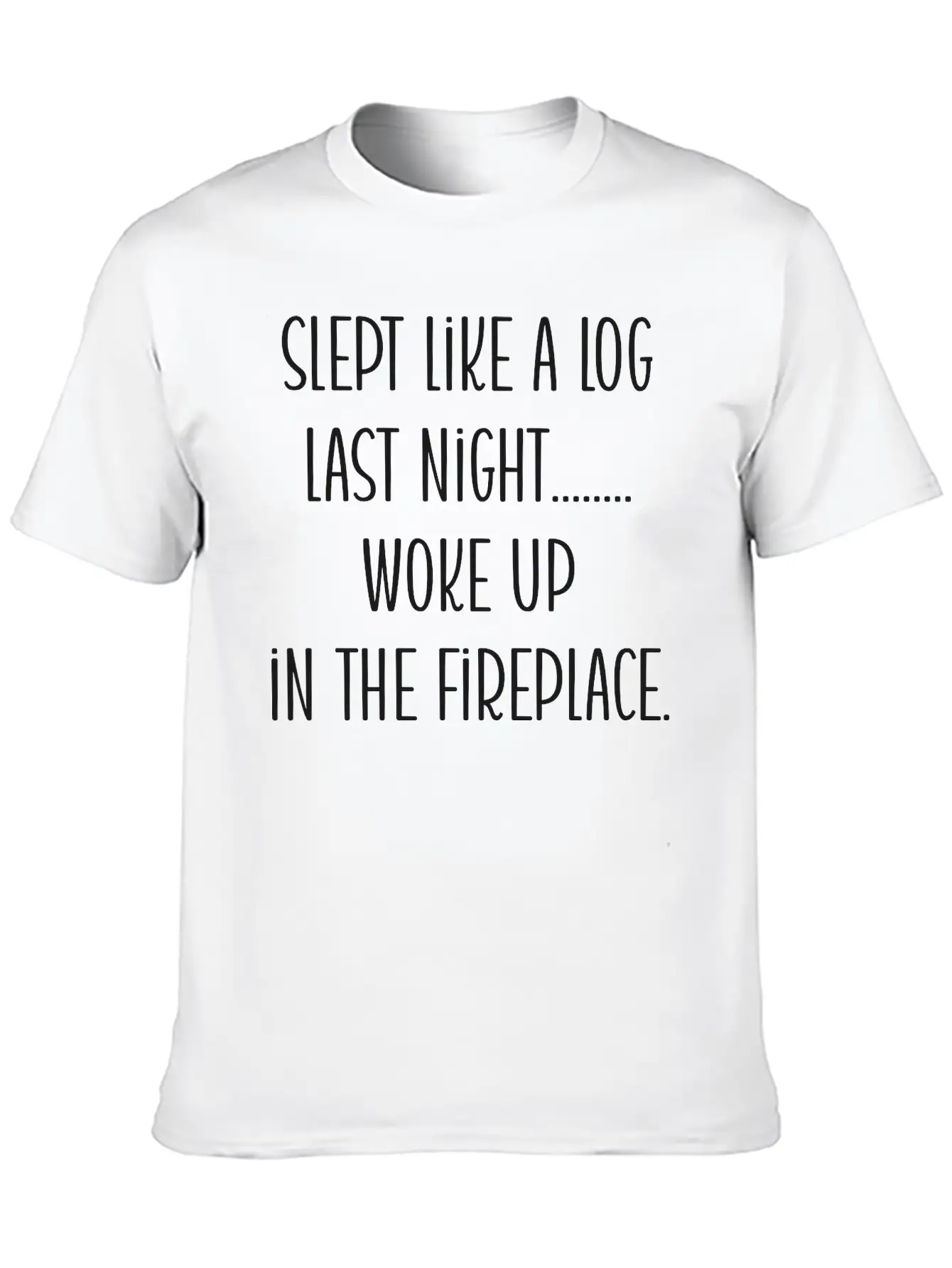 From Slumber To Ember: A Log's Awakening Unisex Short Sleeve Soft Cotton T-Shirt – Casual Everyday Wear