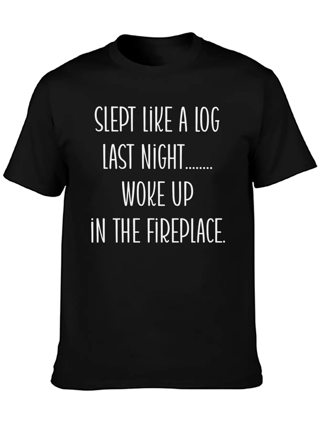 From Slumber To Ember: A Log's Awakening Unisex Short Sleeve Soft Cotton T-Shirt – Casual Everyday Wear
