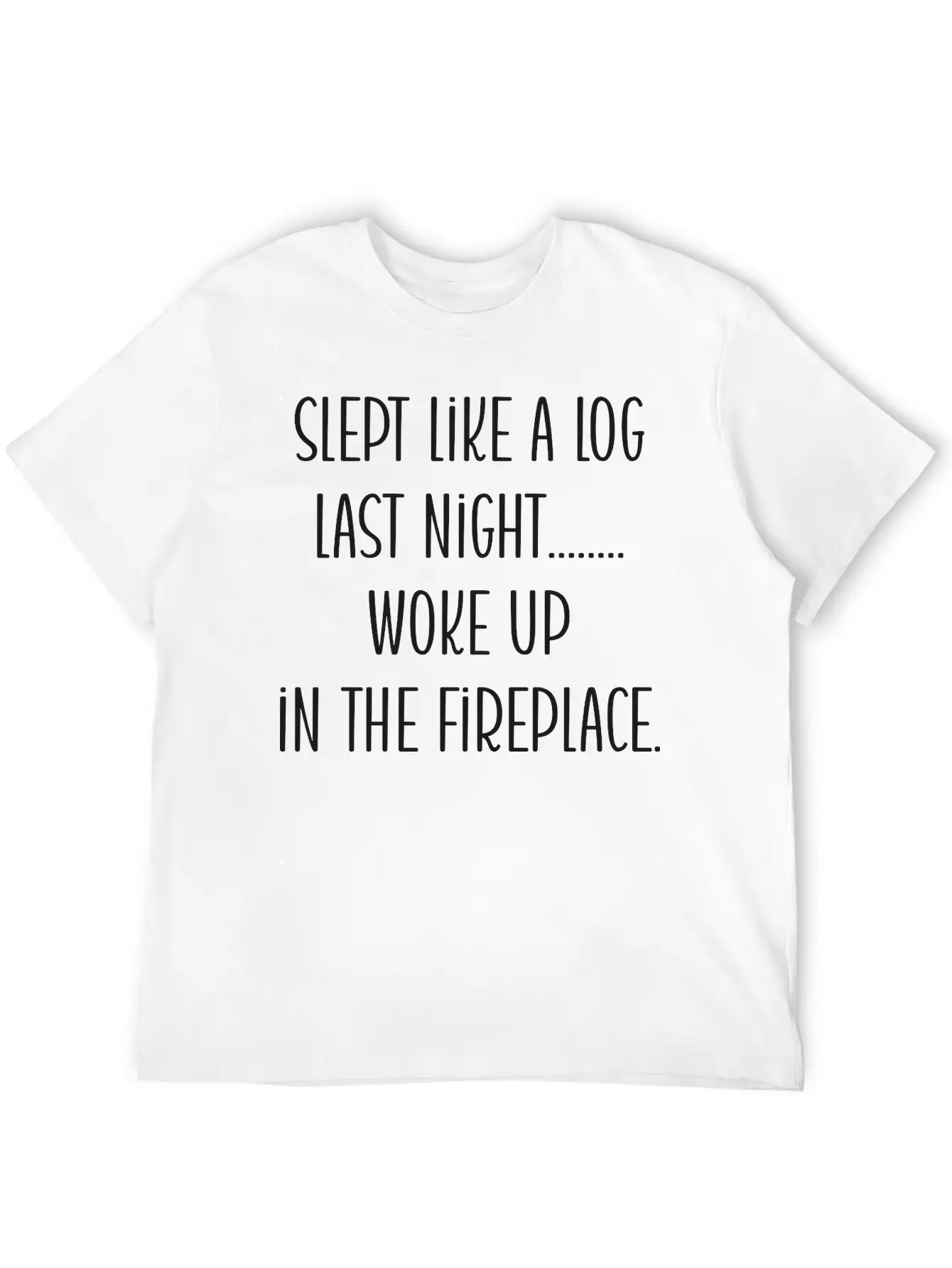 From Slumber To Ember: A Log's Awakening Unisex Short Sleeve Soft Cotton T-Shirt – Casual Everyday Wear