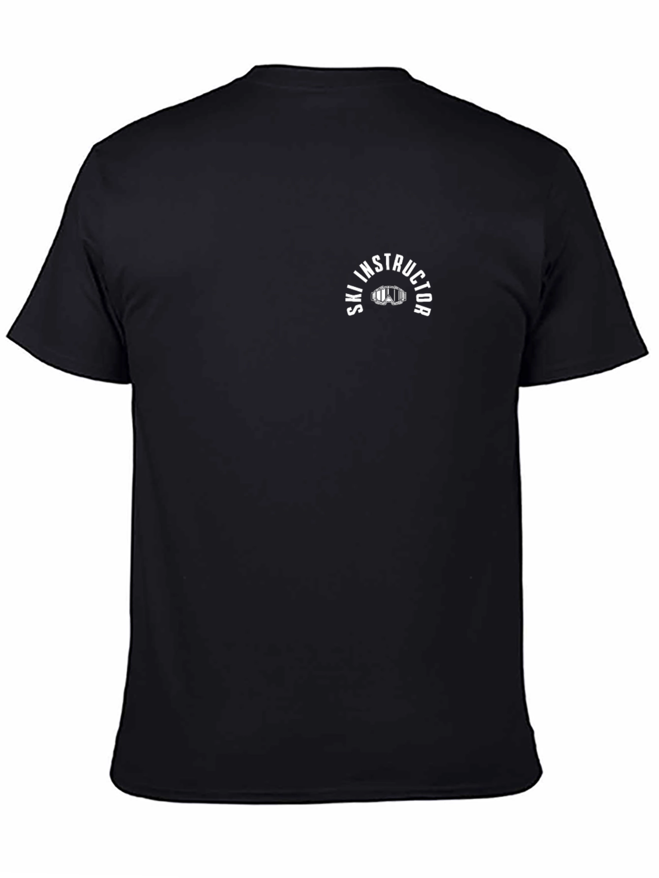 Ski Instructor Graphic Tee - Black Cotton T-Shirt