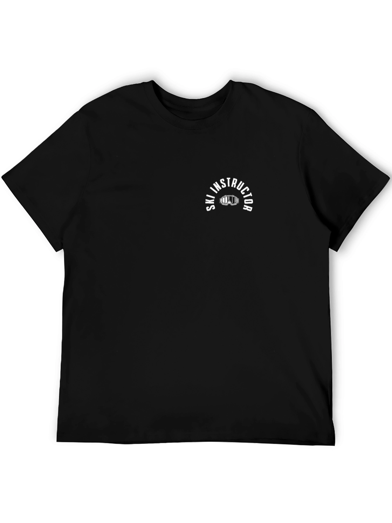 Ski Instructor Graphic Tee - Black Cotton T-Shirt