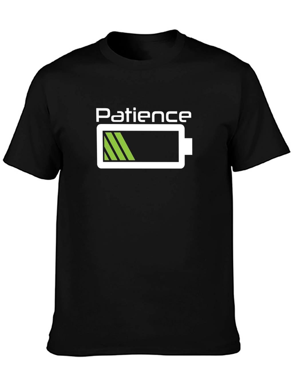 Patience Low Battery Graphic Tee - Black