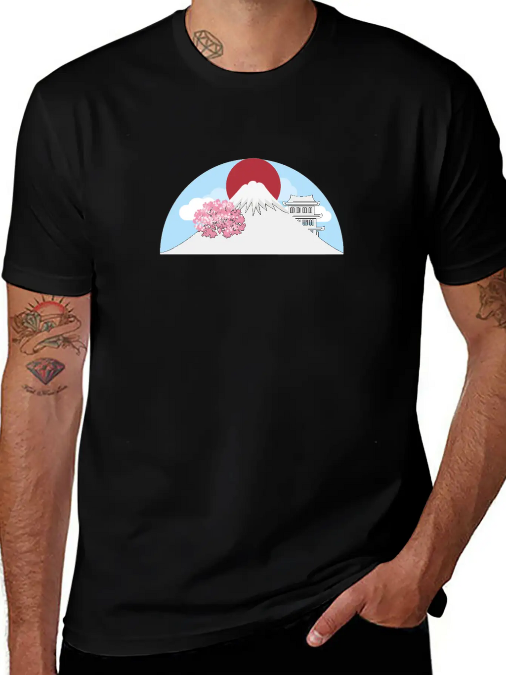Fuji Landscape Classic Fit Graphic Tee For Daily Comfort – Unisex Cotton Shirt