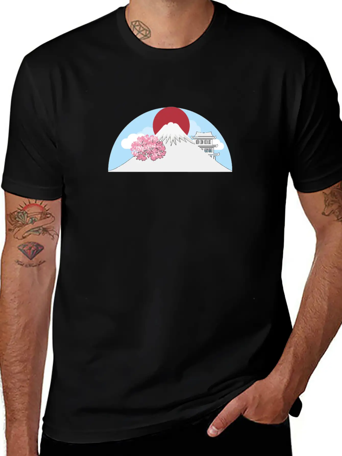 Fuji Landscape Classic Fit Graphic Tee For Daily Comfort – Unisex Cotton Shirt