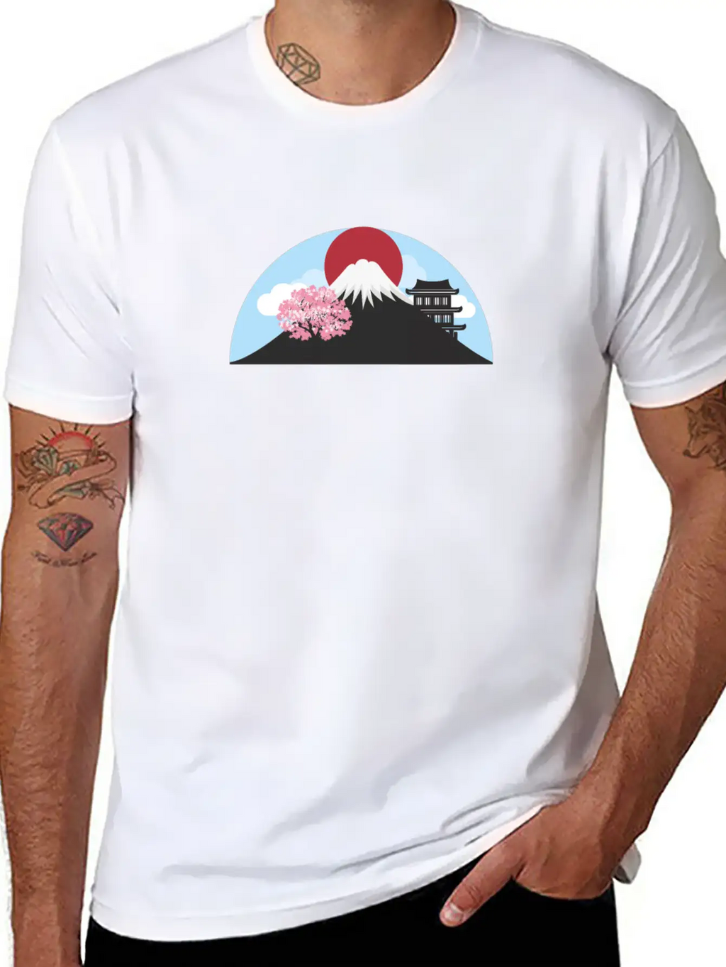 Fuji Landscape Classic Fit Graphic Tee For Daily Comfort – Unisex Cotton Shirt