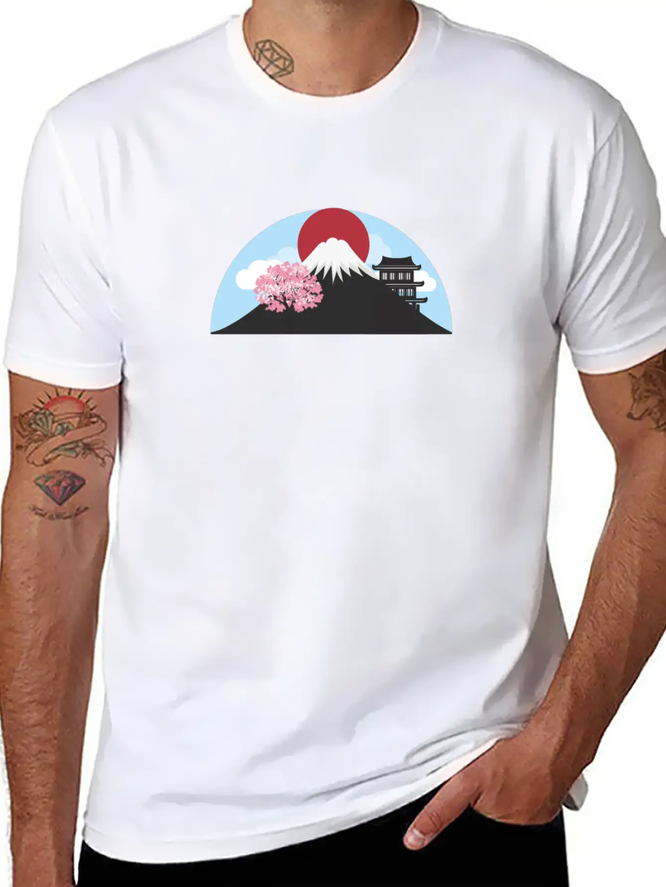 Fuji Landscape Classic Fit Graphic Tee For Daily Comfort – Unisex Cotton Shirt