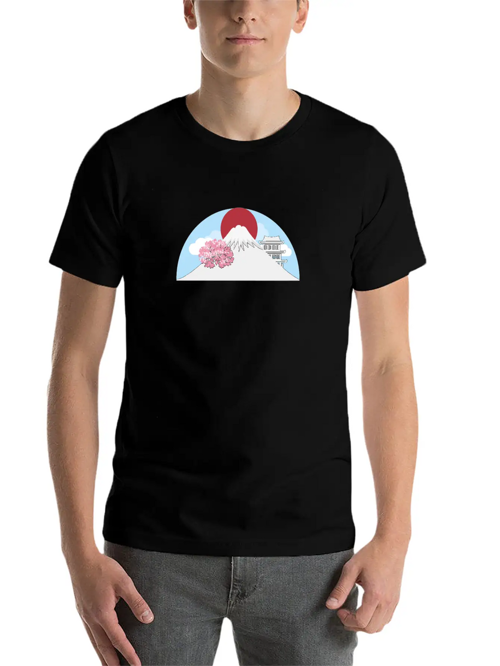 Fuji Landscape Classic Fit Graphic Tee For Daily Comfort – Unisex Cotton Shirt
