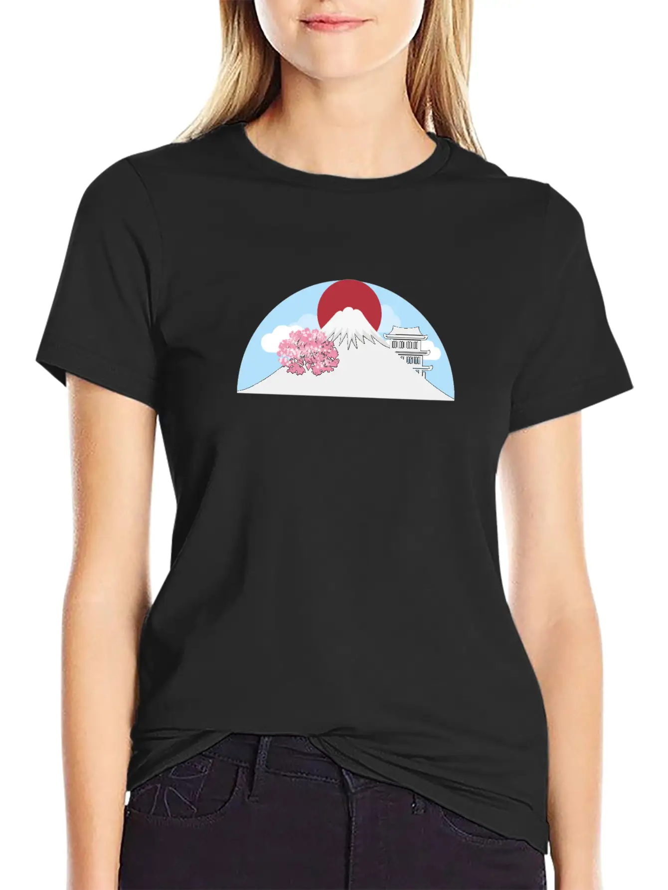 Fuji Landscape Classic Fit Graphic Tee For Daily Comfort – Unisex Cotton Shirt