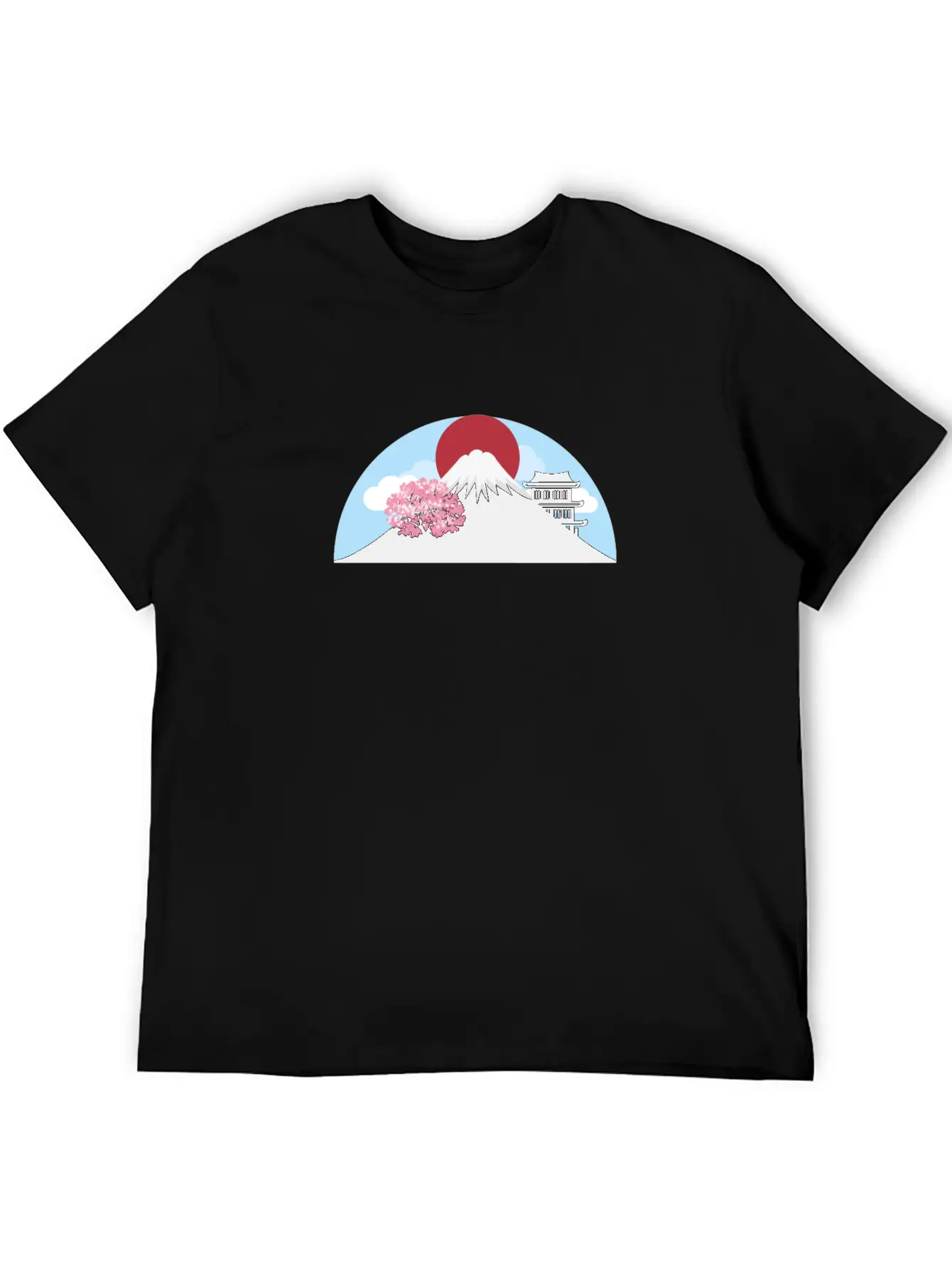 Fuji Landscape Classic Fit Graphic Tee For Daily Comfort – Unisex Cotton Shirt