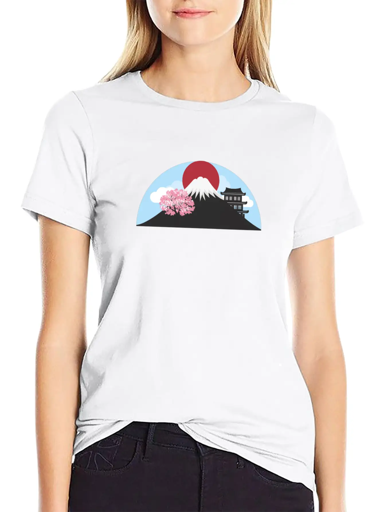 Fuji Landscape Classic Fit Graphic Tee For Daily Comfort – Unisex Cotton Shirt